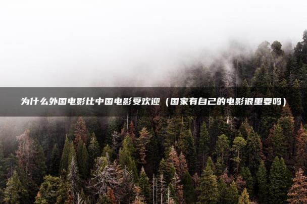 为什么外国电影比中国电影受欢迎（国家有自己的电影很重要吗）